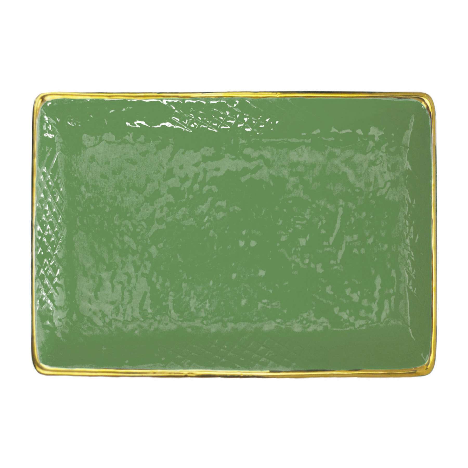 ARCUCCI – PRETA ORO RECTANGULAR TRAY - Forest Green